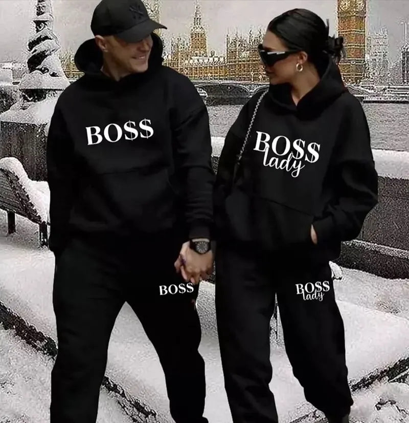 Zestaw Dresów dla Par – 2 Sztuki (1 Mężczyzna + 1 Kobieta) The Boss