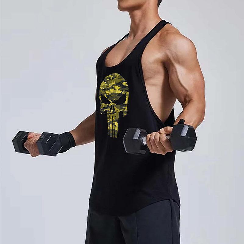 Koszulki Bodybuilding Military Skull