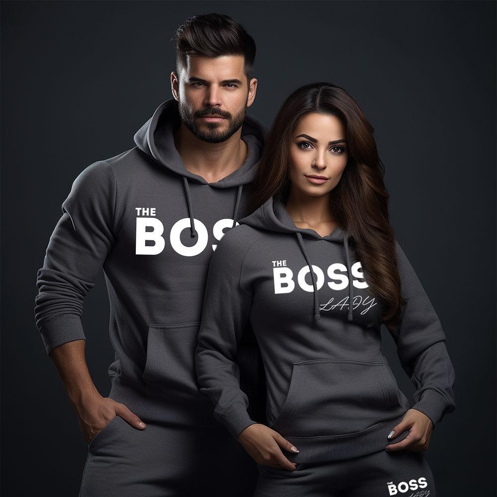 Bluzy + Spodnie dla par The boss / The Boss Lady Dark Gray