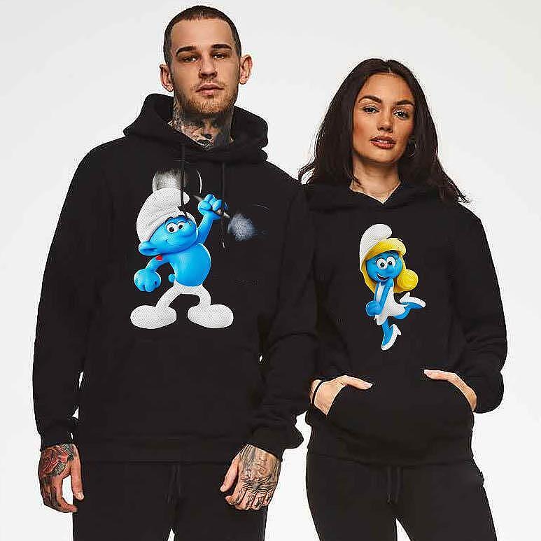 Bluzy dla par Smurf Love