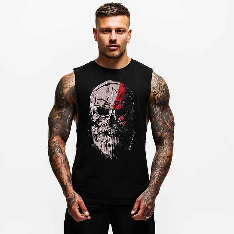Podkoszulki Muscle God of W Skull