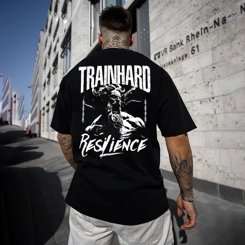 Koszulka Unisex Oversized Train Hard Resilience