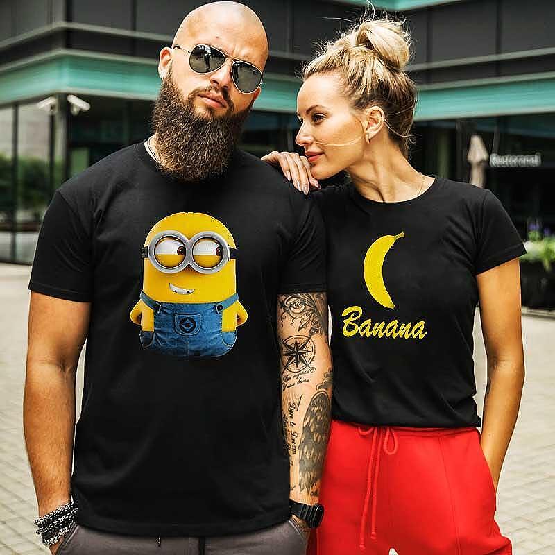 Koszulki dla par Minions Banana