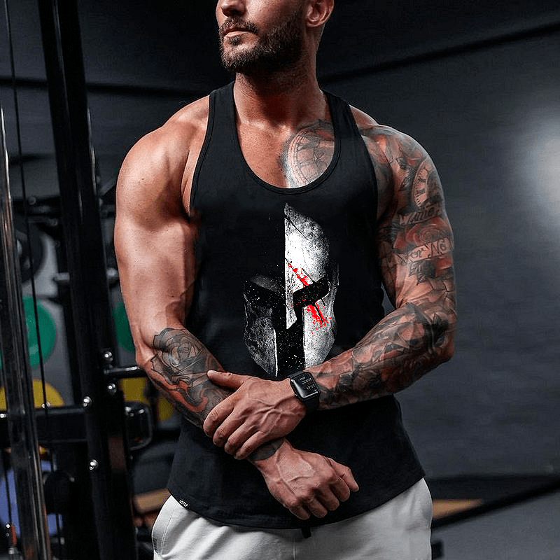 Fitness Koszulki Spartan Czarny