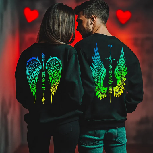 Unisex bluzy dla par Angel / Guardian