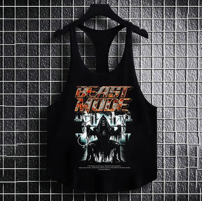 Bodybuilding Podkoszulek Beast Mode Skull
