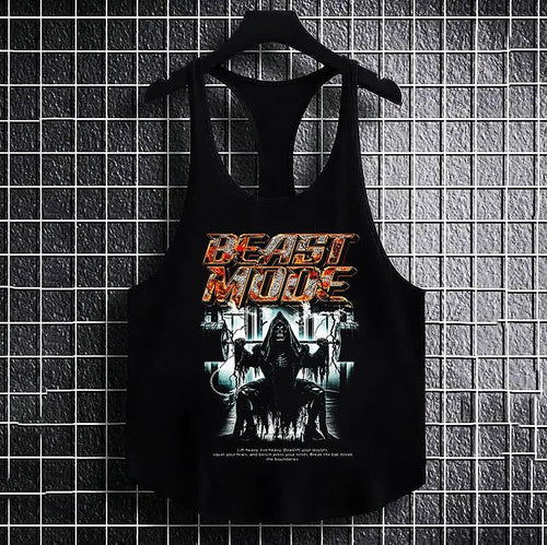 Bodybuilding Podkoszulek Beast Mode Skull