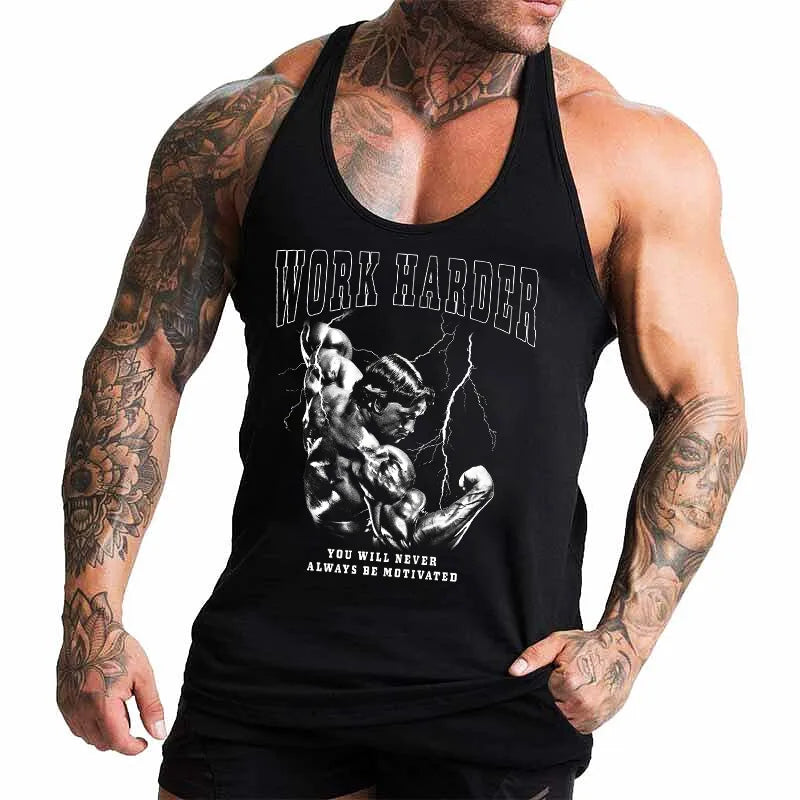 Bodybuilding Podkoszulek Work Harder Arnold