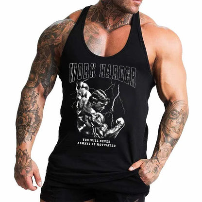 Bodybuilding Podkoszulek Work Harder Arnold