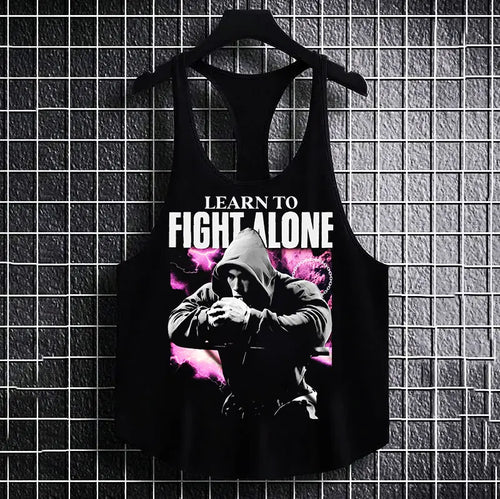 Bodybuilding Podkoszulek Fight Alone