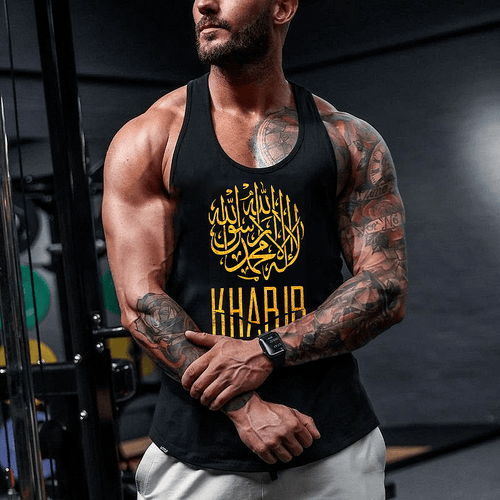 Fitness Podkoszulek Khabib Gold