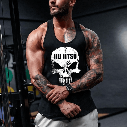 Fitness Podkoszulek Jiu Jitsu Czaszka