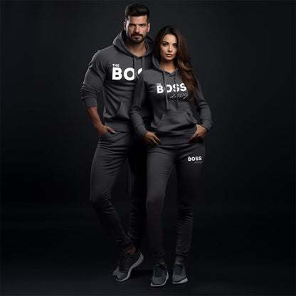 Bluzy + Spodnie dla par The boss / The Boss Lady Dark Gray