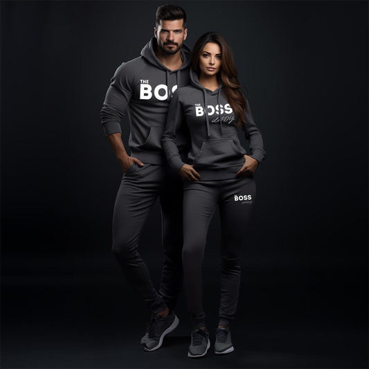 Bluzy + Spodnie dla par The boss / The Boss Lady Dark Gray
