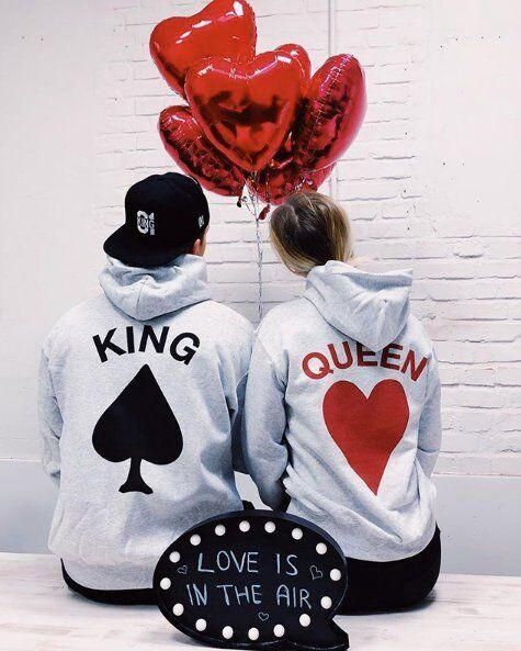 Bluzy dla par King / Queen Szare