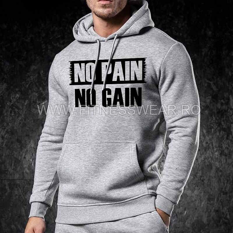 Bluzy No Pain No Gain Szare