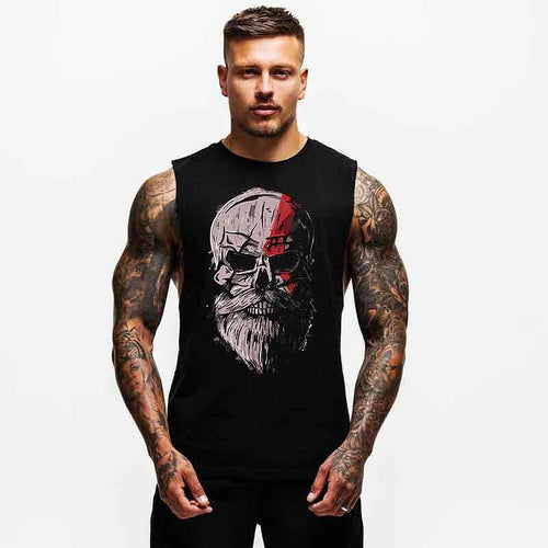 Podkoszulki Muscle God of W Skull