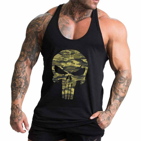 Fitness Tanki Military Skull