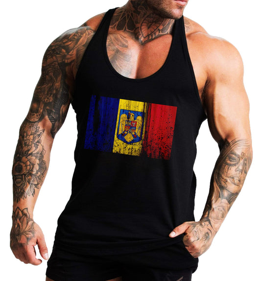 Fitness Podkoszulek Flaga Rumunii