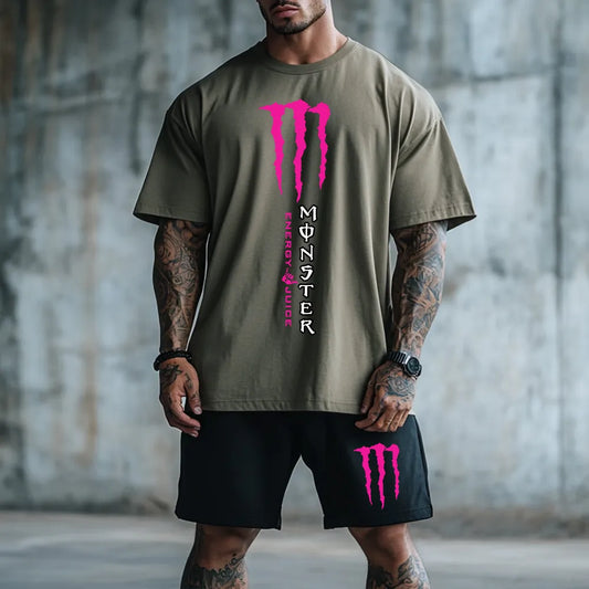 Premium Oversized Ekipunek krótki MonsterFox kha
