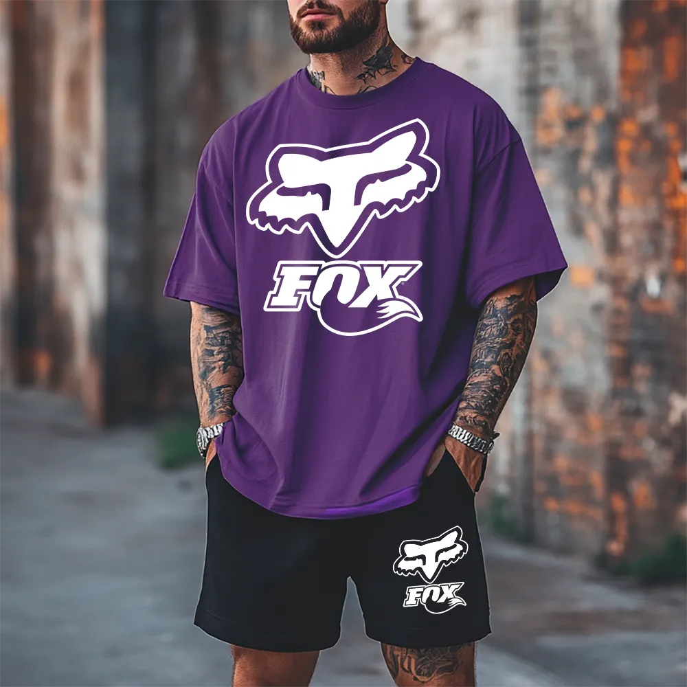 Premium Oversized Echipament krótki WhiteFoxxx prpl
