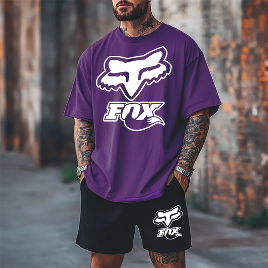 Premium Oversized Echipament krótki WhiteFoxxx prpl