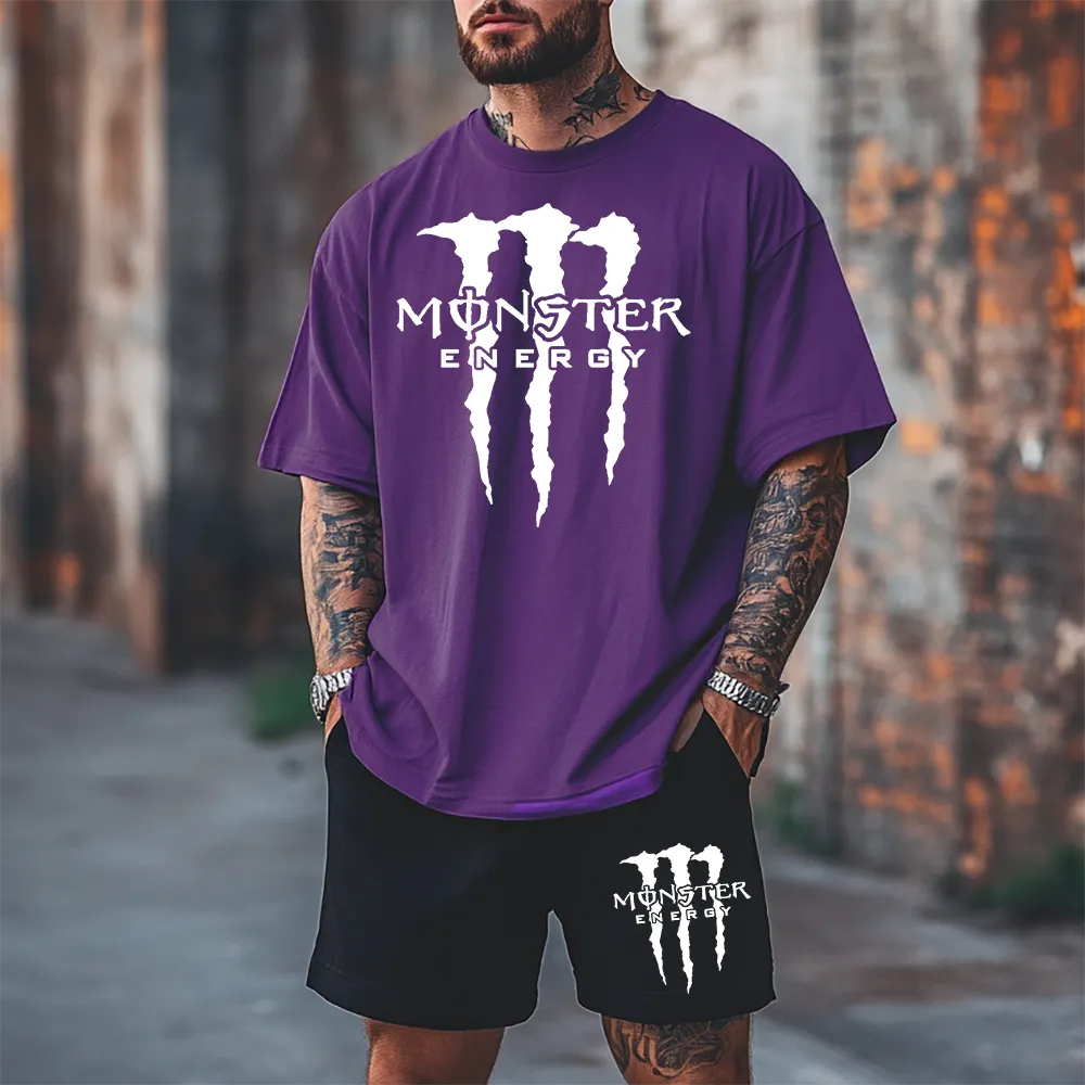 Premium Oversized Echipament krótki MonsterWh prpl
