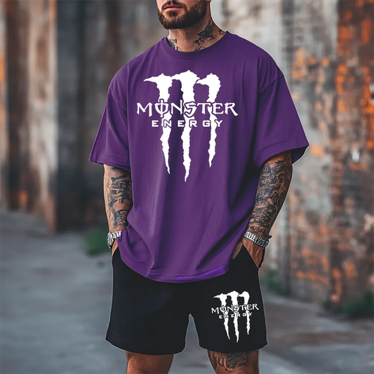 Premium Oversized Echipament krótki MonsterWh prpl