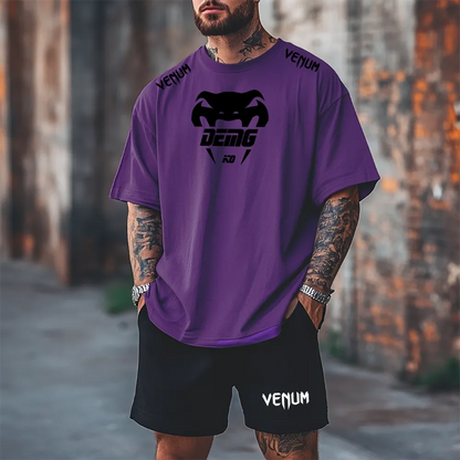 Premium Oversized Krótki strój Ven prpl