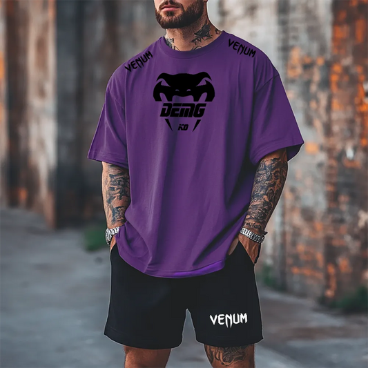 Premium Oversized Krótki strój Ven prpl