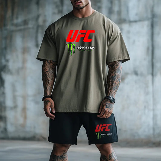 Premium Oversized Ekipunek krótki MonsterUFC kha