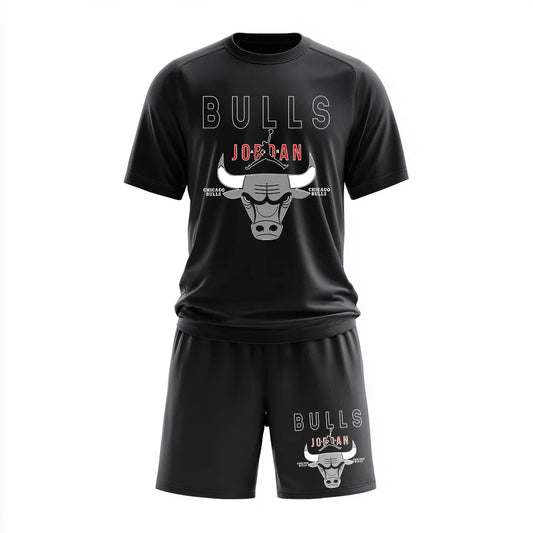 Oddychający zestaw sportowy Bulls bl/wh