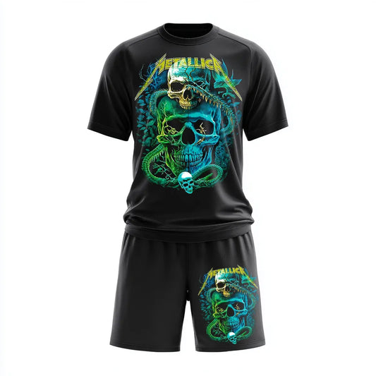 Oddychający zestaw sportowy Metallica Skulls and Bones