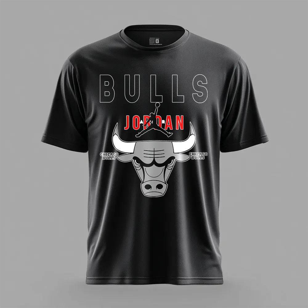 Koszulka sportowa z materiału oddychającego Bulls bl/wh