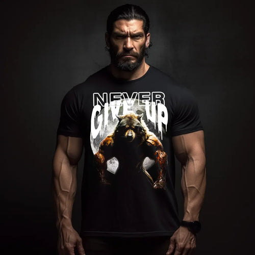 Koszulka Never Give Up Wolf