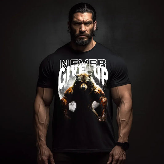 Koszulka Never Give Up Wolf