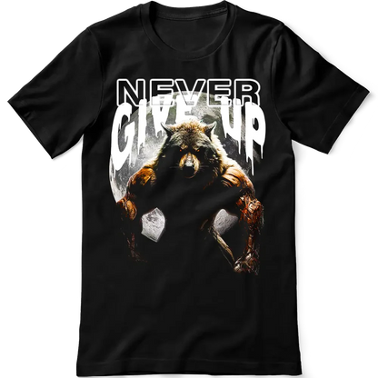 Koszulka Never Give Up Wolf