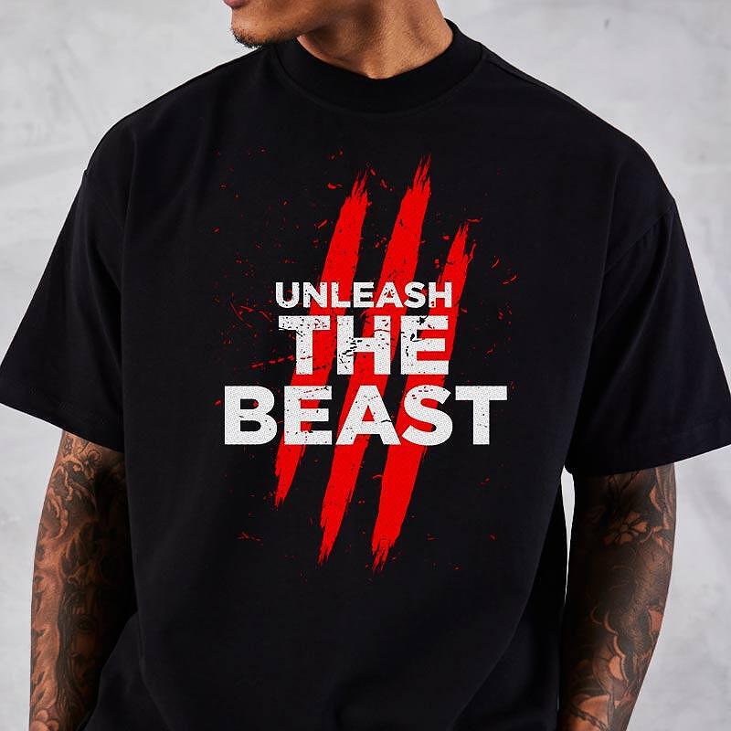 Koszulka Unisex Oversize Unleash The Beast