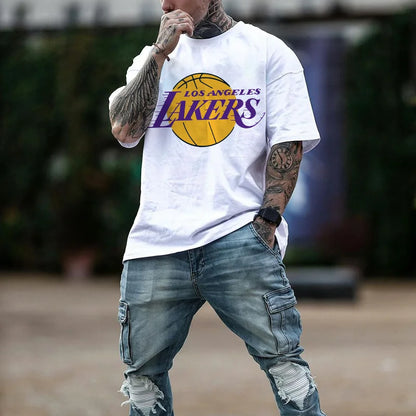 Koszulka Unisex Oversize Lakers wh