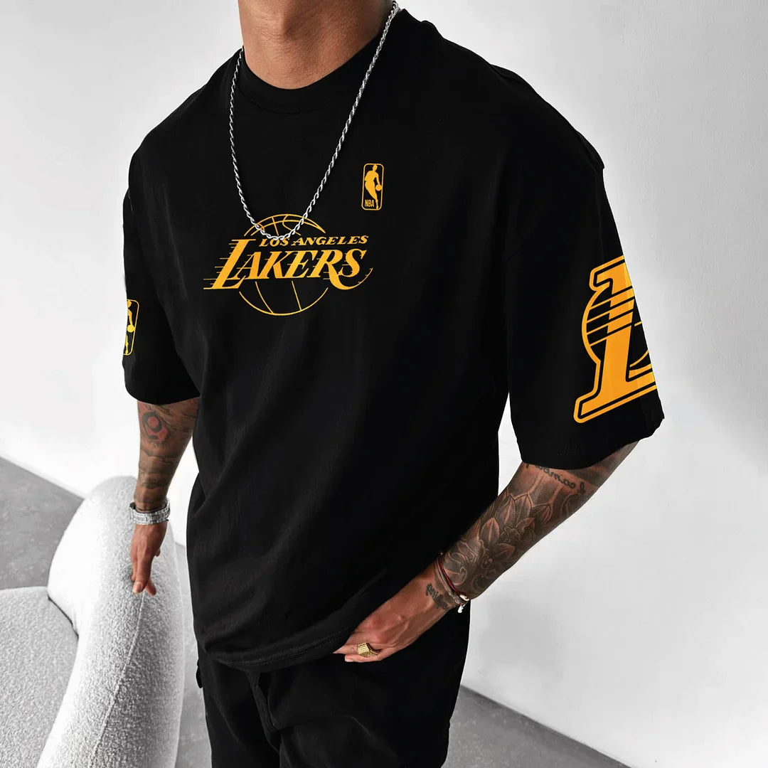 Unisexowy T-shirt Oversize Lakers