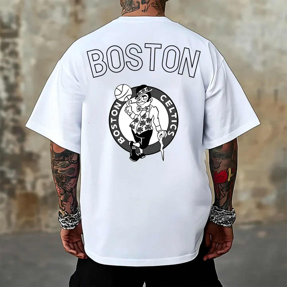 Koszulka Unisex Oversized Boston B/W wh