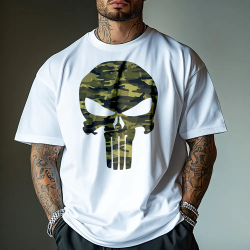 T-shirt Unisex Oversized Military Skull
