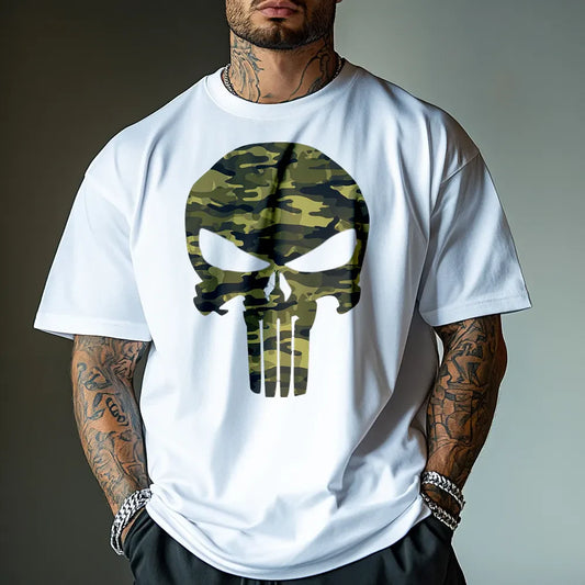 T-shirt Unisex Oversized Military Skull