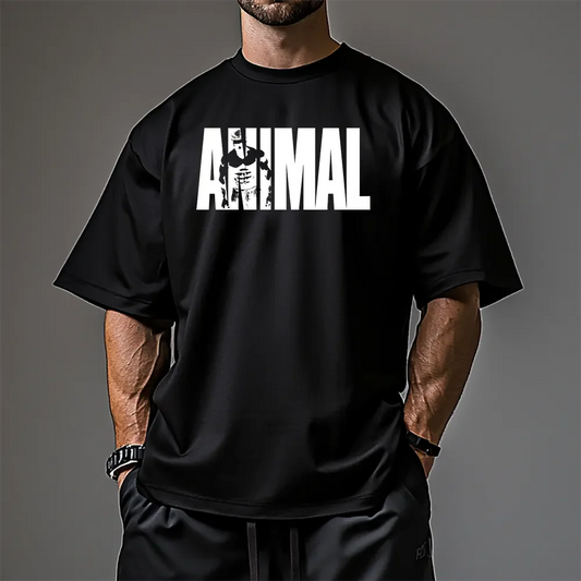 Koszulka Unisex Oversized Animal wh Logo