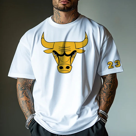 Koszulka Unisex Oversized Bulls23 Gold 2