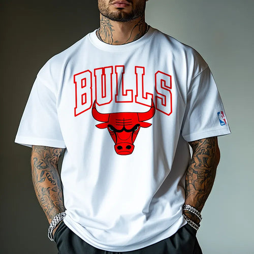 Koszulka Unisex Oversized BullsRed23