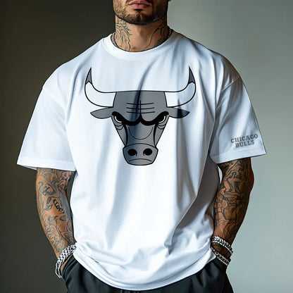 Koszulka Unisex Oversized Bulls Silver
