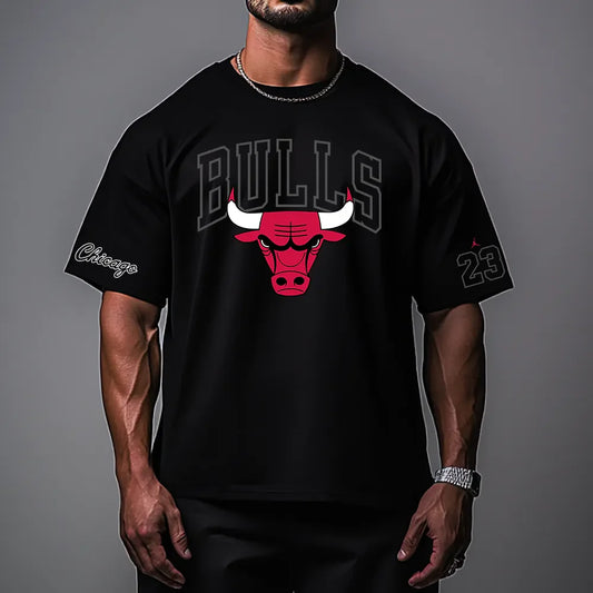 Koszulka Unisex Oversized Bulls23 Szary