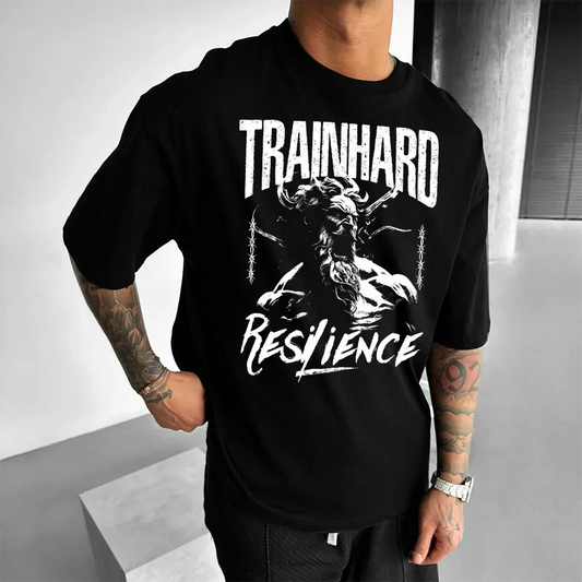Koszulka Unisex Oversized Train Hard Resilience