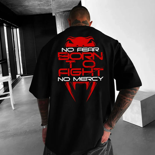 Koszulka Unisex Oversized Born to Fight